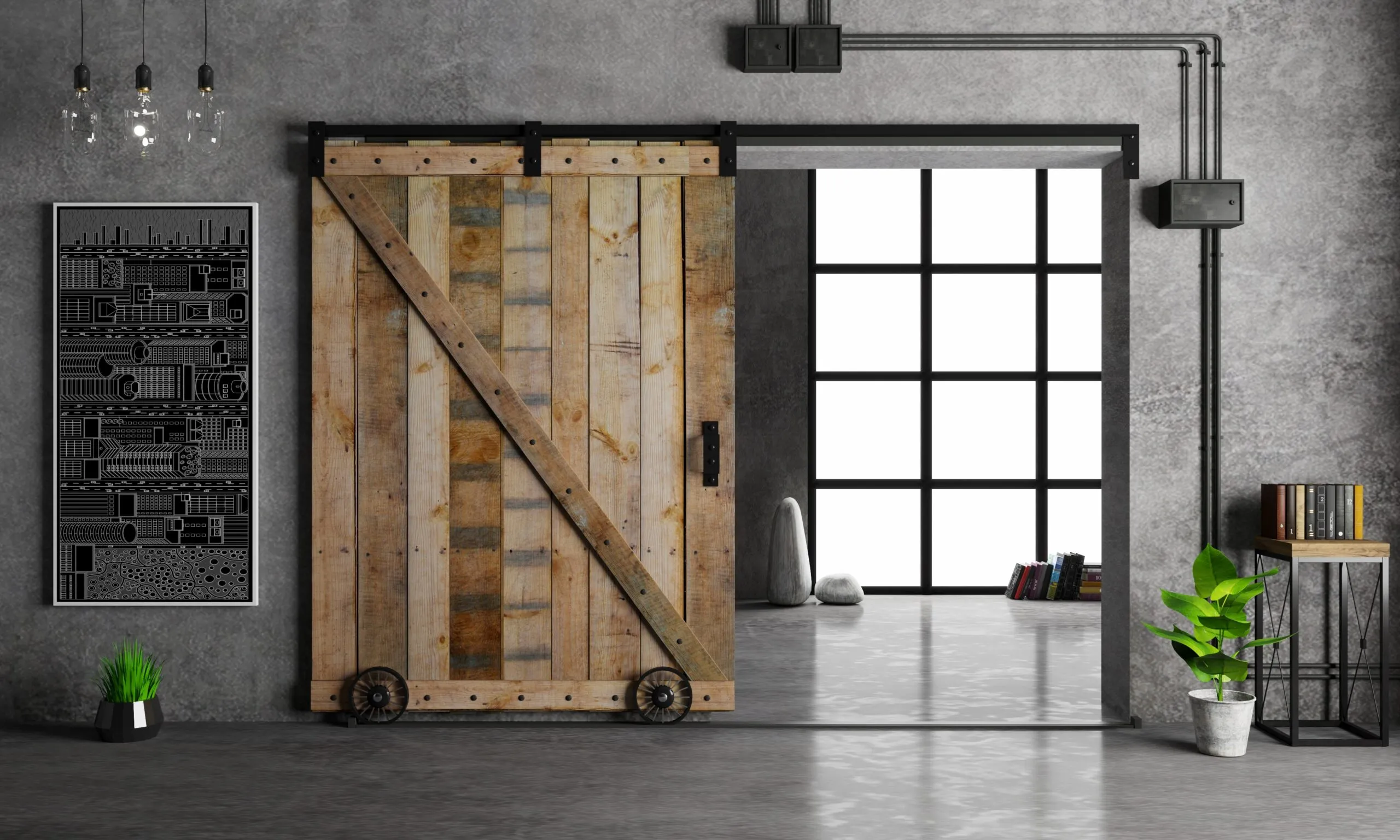 Interior Barn Door Track Installation for Rustic and Modern Homes