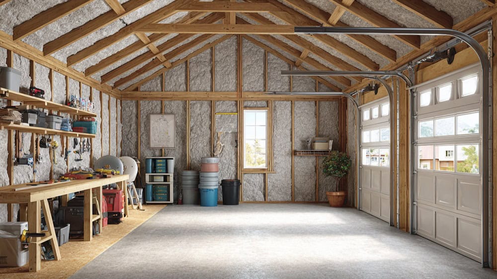 Exterior Garage Wall Insulation Retrofit for Unheated Workshop Spaces